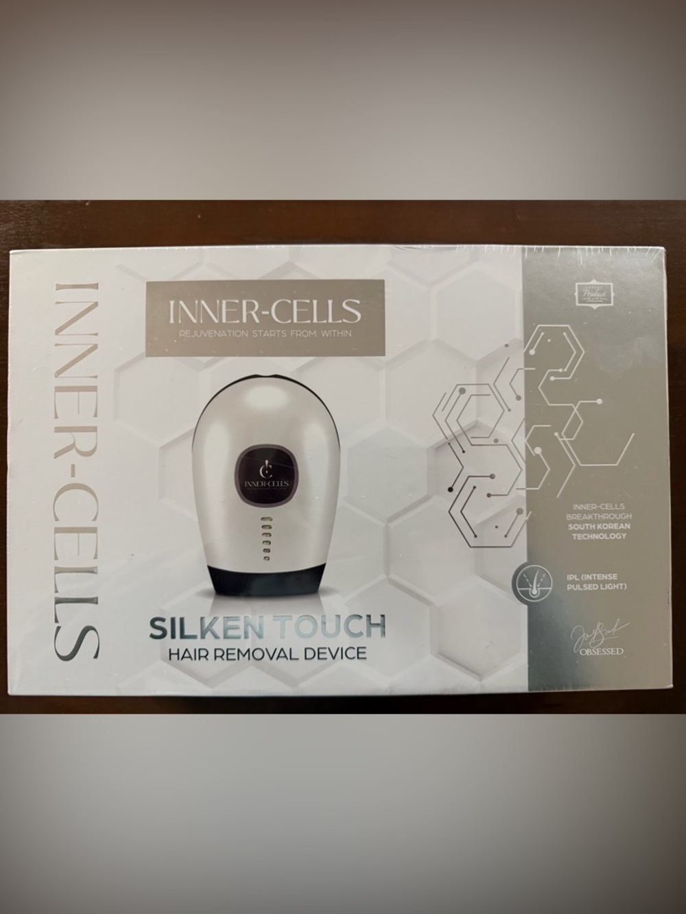 INNER-CELLS Silken Touch Hair Removal Device - White & Black